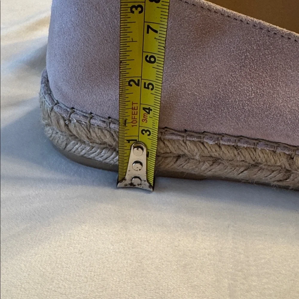 EUC! Women's Espadrille Flats in Dusty Pink and Rose Gold, sz 41